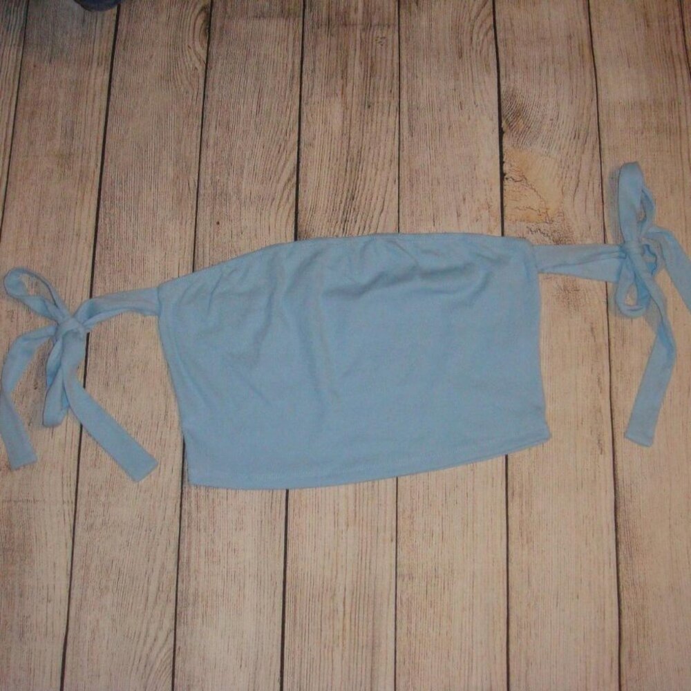 Shein Off Shoulder Ties Tube Crop Top XL